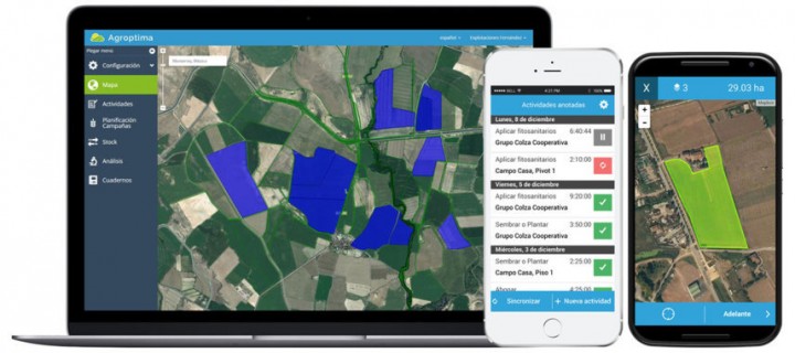 Agroptima presenta una nueva versión de su app agrícola con mapas y geolocalización GPS