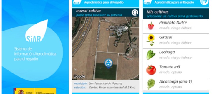 SIAR, la app para la gestión del riego desde dispositivos móviles del Magrama